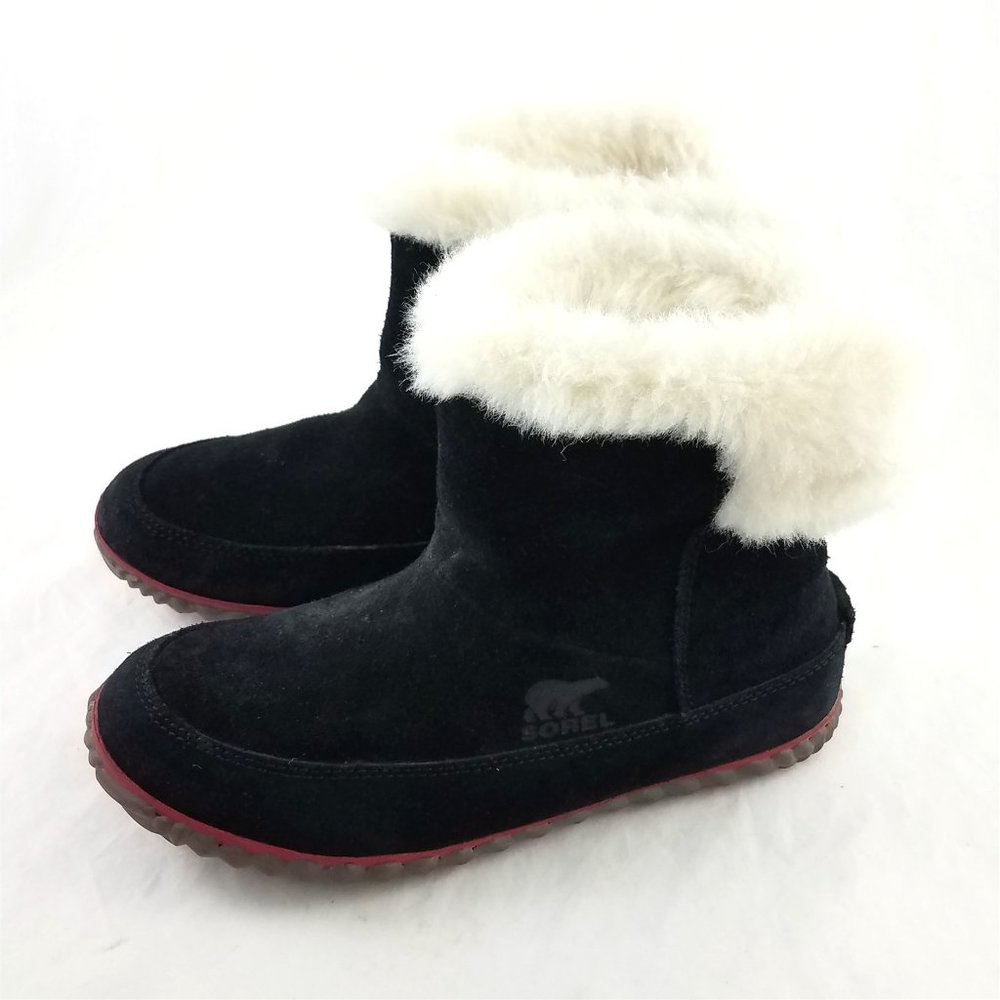 Sorel Out N About Fur Lined Booties Ankle Boots